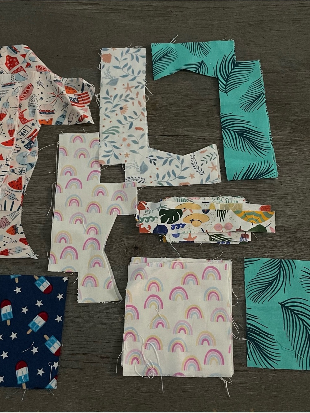 Summer Mix Scrap Fabric Bundle